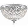 4_Lead Crystal 12" Wide Flushmount Ceiling Light Fixture more views