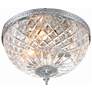 5_Lead Crystal 12" Wide Flushmount Ceiling Light Fixture more views