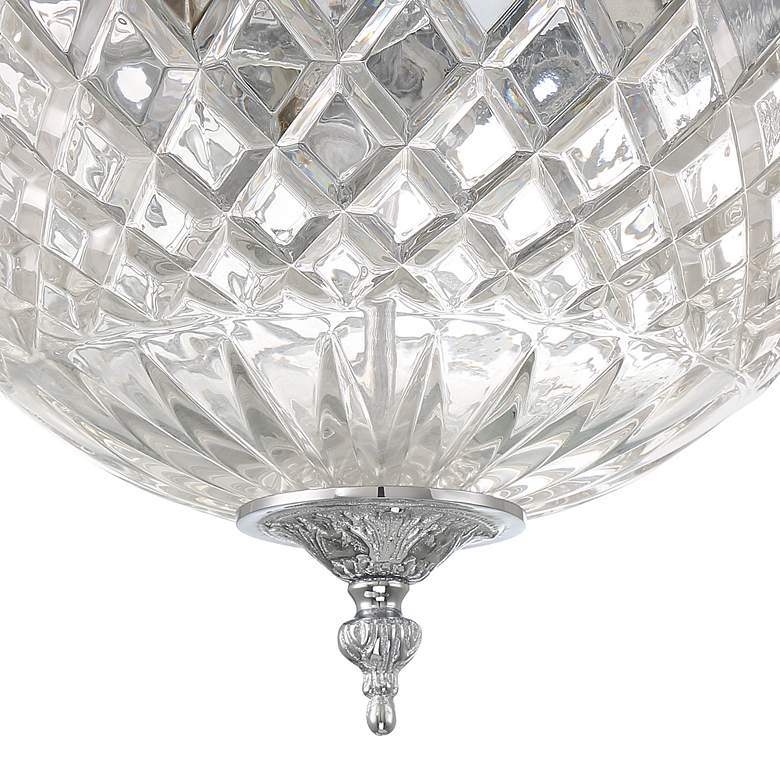 Image 6 Lead Crystal 12" Wide Flushmount Ceiling Light Fixture more views