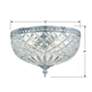 7_Lead Crystal 12" Wide Flushmount Ceiling Light Fixture more views