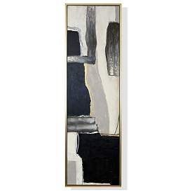 Image1 of Leaden 71 3/4" High Rectangular Hand-Painted Framed Wall Art