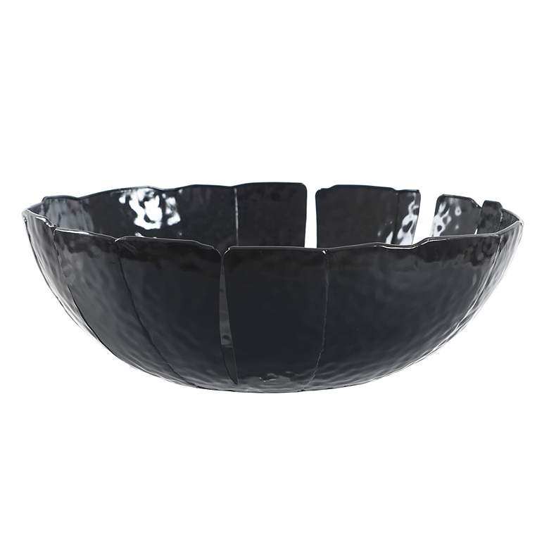 Image 3 Leaf 16" Wide Black Table Top Decorative Bowl more views