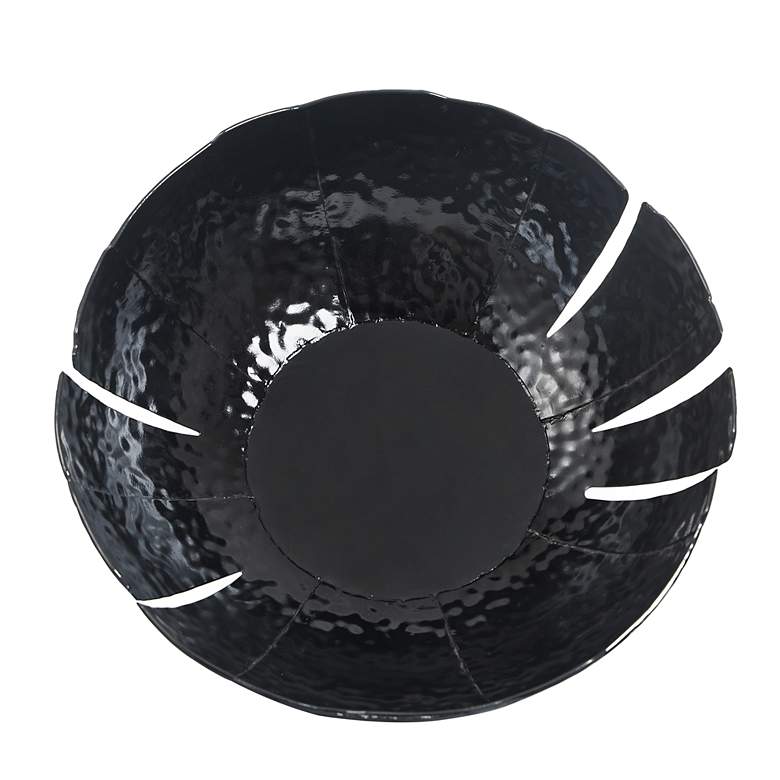 Image 4 Leaf 16" Wide Black Table Top Decorative Bowl more views