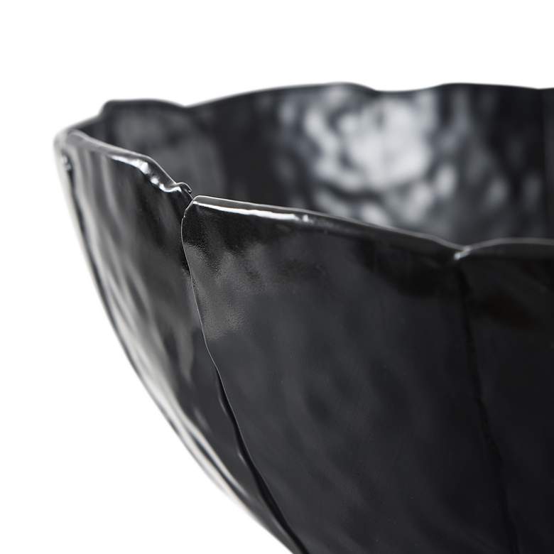 Image 5 Leaf 16" Wide Black Table Top Decorative Bowl more views