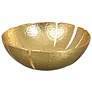 2_Leaf 16" Wide Gold Table Top Decorative Bowl