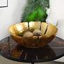1_Leaf 16" Wide Gold Table Top Decorative Bowl