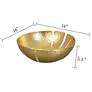 7_Leaf 16" Wide Gold Table Top Decorative Bowl more views