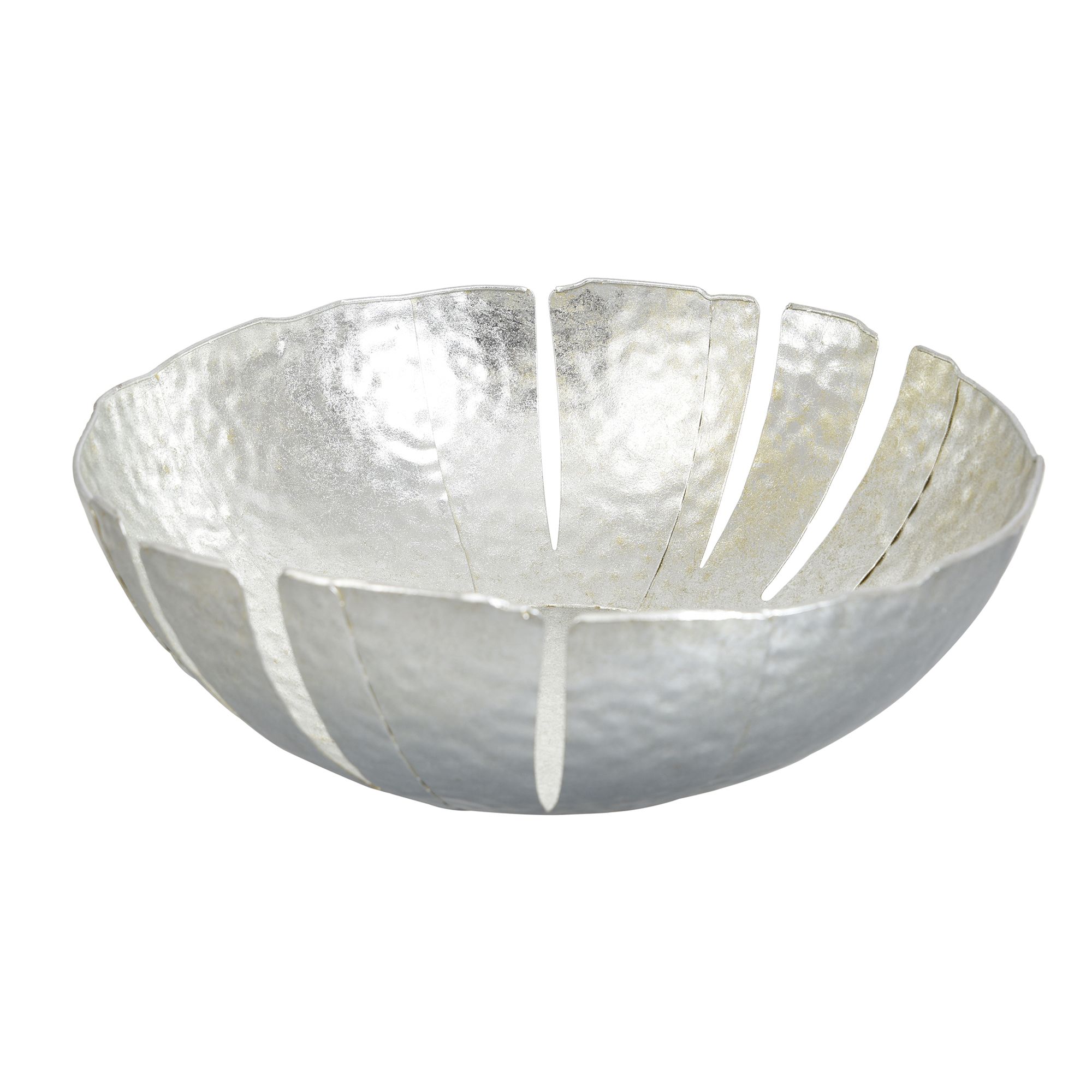 Image 3 Leaf 16" Wide Silver Table Top Decorative Bowl more views