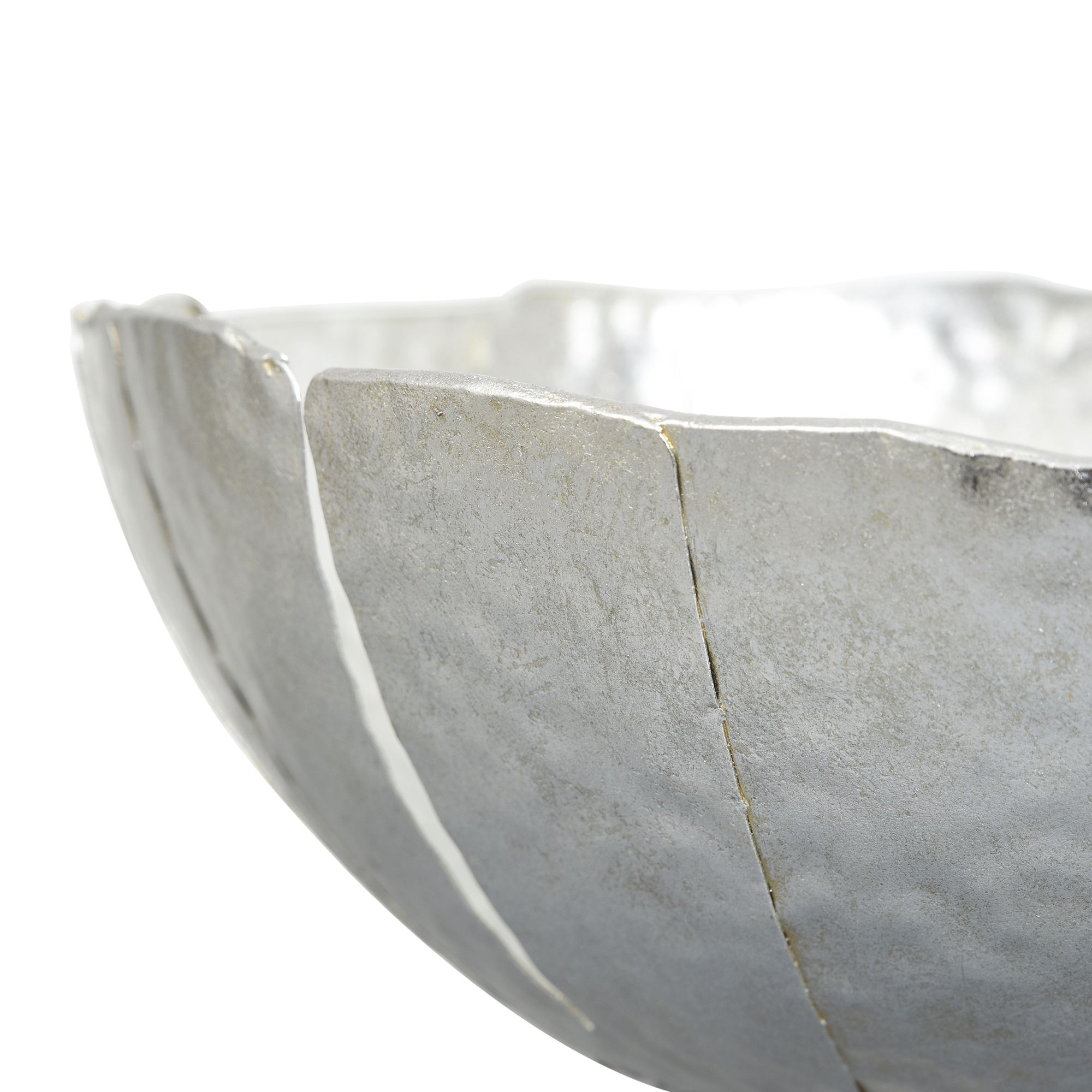 Image 5 Leaf 16" Wide Silver Table Top Decorative Bowl more views