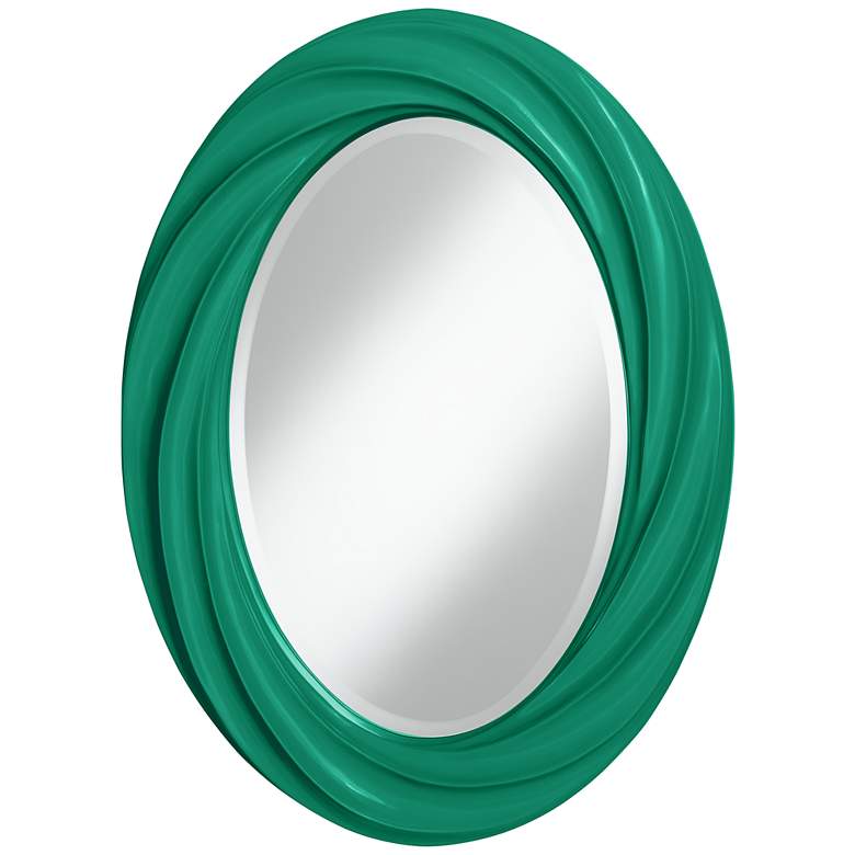 Image 1 Leaf 30 inch High Oval Twist Wall Mirror