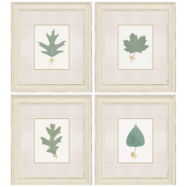 Image 1 Leaf Adorned II 18"W x 20"H Framed Art Set of 4