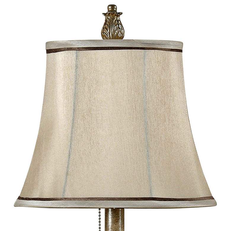 Image 3 Leaf and Flower 21" Beige and Champagne Finish Mini Accent Table Lamp more views