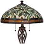 Leaf and Vine II Pull-Chain Tiffany-Style Floor Lamp in scene
