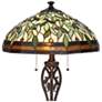 Leaf and Vine II Pull-Chain Tiffany-Style Floor Lamp in scene