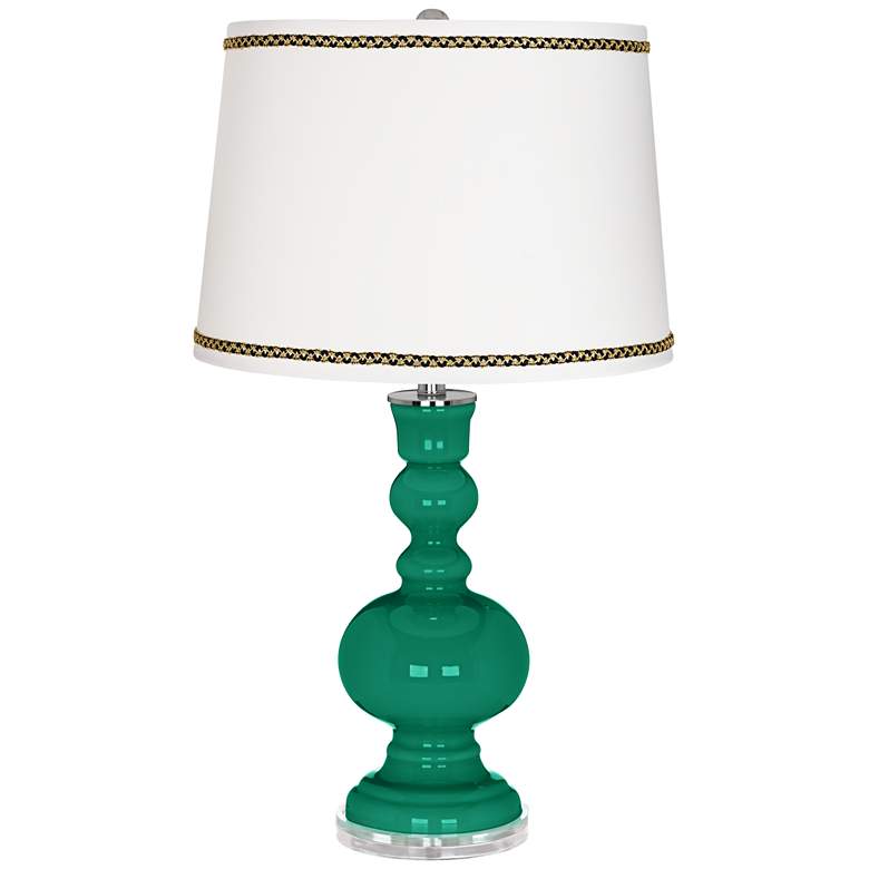 Image 1 Leaf Apothecary Table Lamp with Ric-Rac Trim