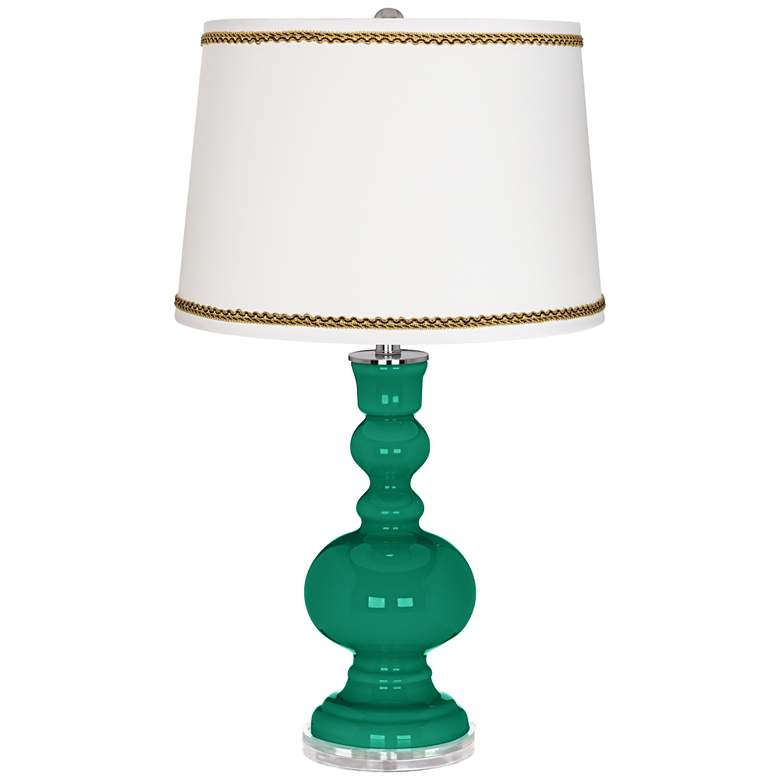 Image 1 Leaf Apothecary Table Lamp with Twist Scroll Trim