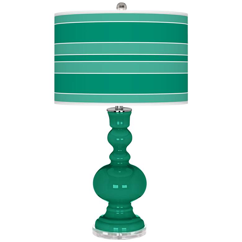 Image 1 Leaf Bold Stripe Apothecary Table Lamp