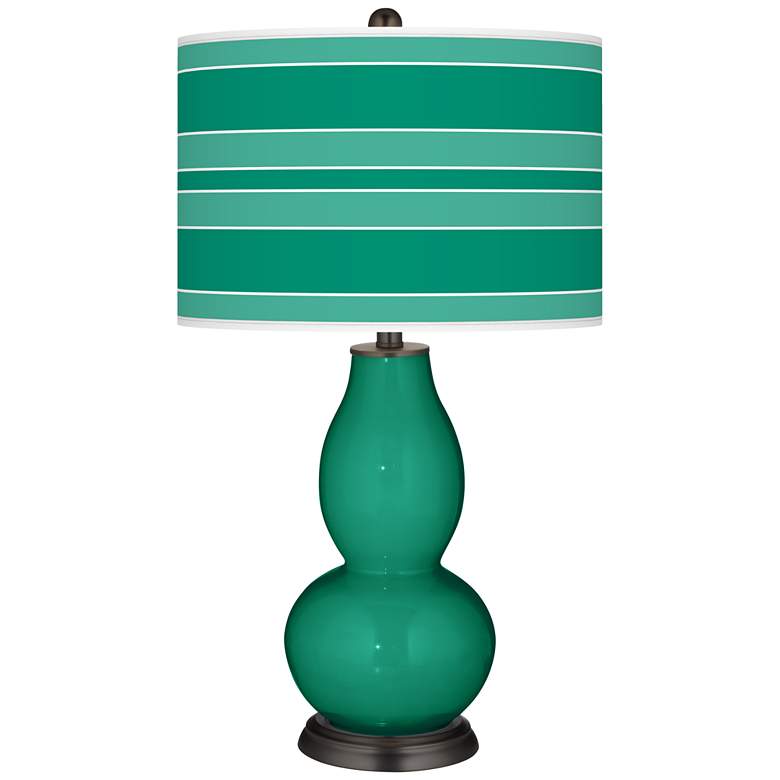 Image 1 Leaf  Bold Stripe Double Gourd Table Lamp
