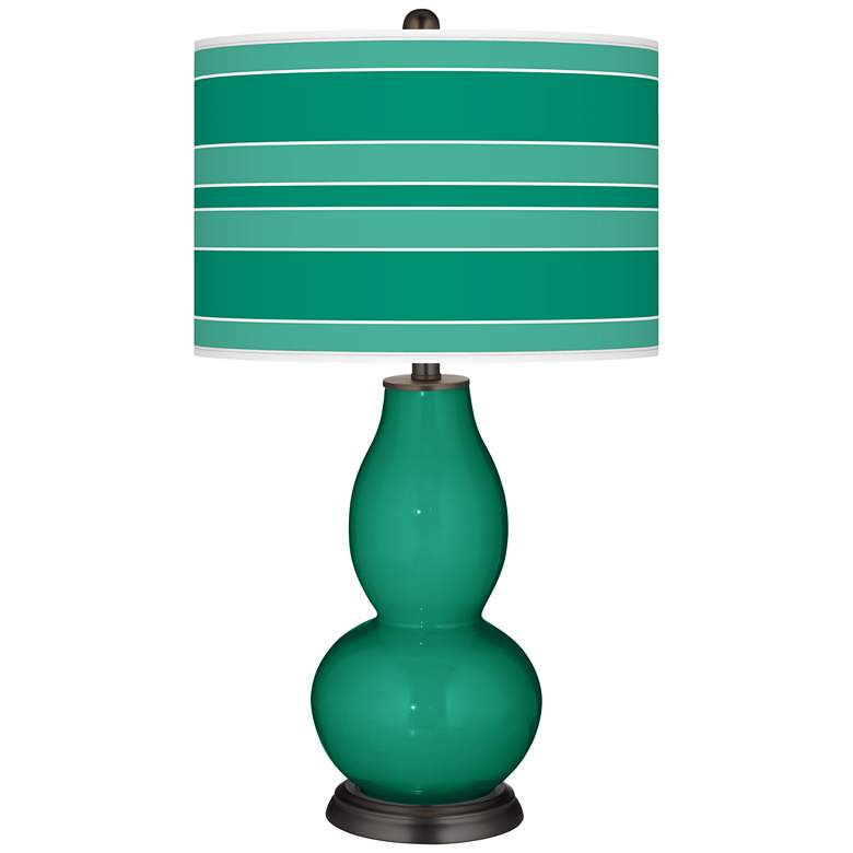 Image 1 Leaf Bold Stripe Double Gourd Table Lamp