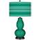 Leaf  Bold Stripe Double Gourd Table Lamp