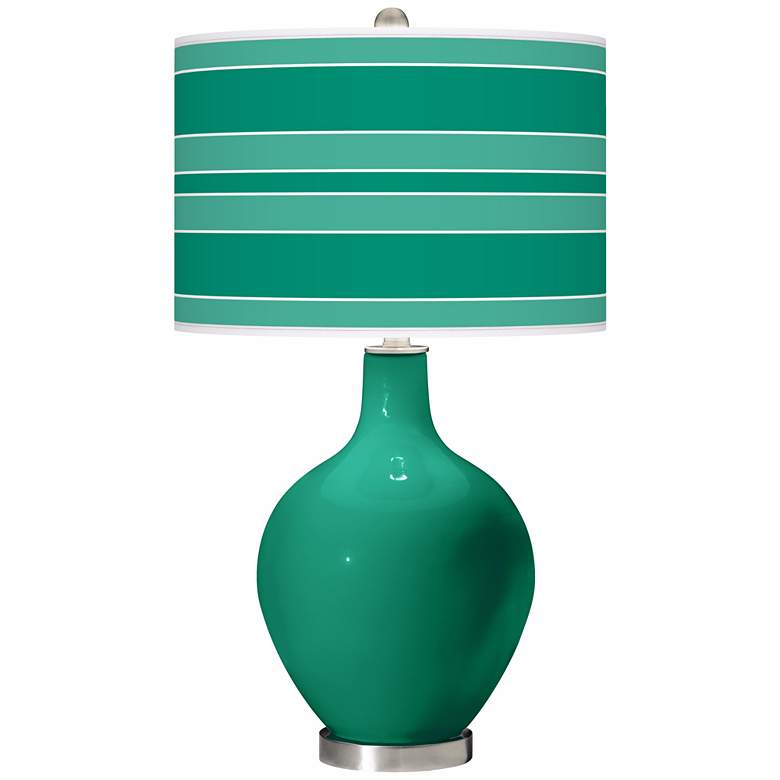 Image 1 Leaf Bold Stripe Ovo Table Lamp