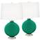 Leaf Carrie Table Lamp Set of 2 with Dimmers