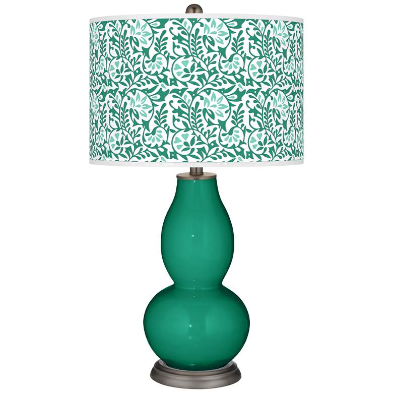 Image 1 Leaf Gardenia Double Gourd Table Lamp