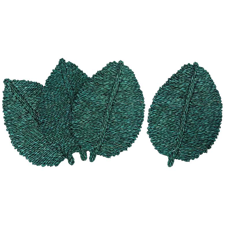 Image 1 Leaf Green Seagrass Placemats Set of 4