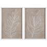 1_Leaf Line Art 38" x 26" Framed Print Set of 2