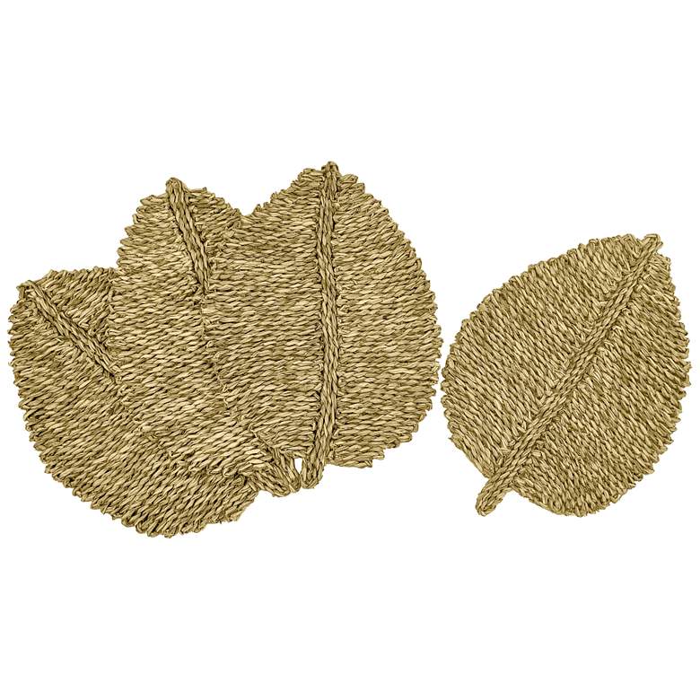Image 1 Leaf Natural Seagrass Placemats Set of 4
