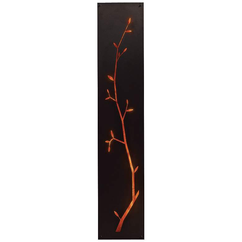 Image 1 Leaf Silhouette 48 1/2 inch High Tall Sconce by Hubbardton Forge