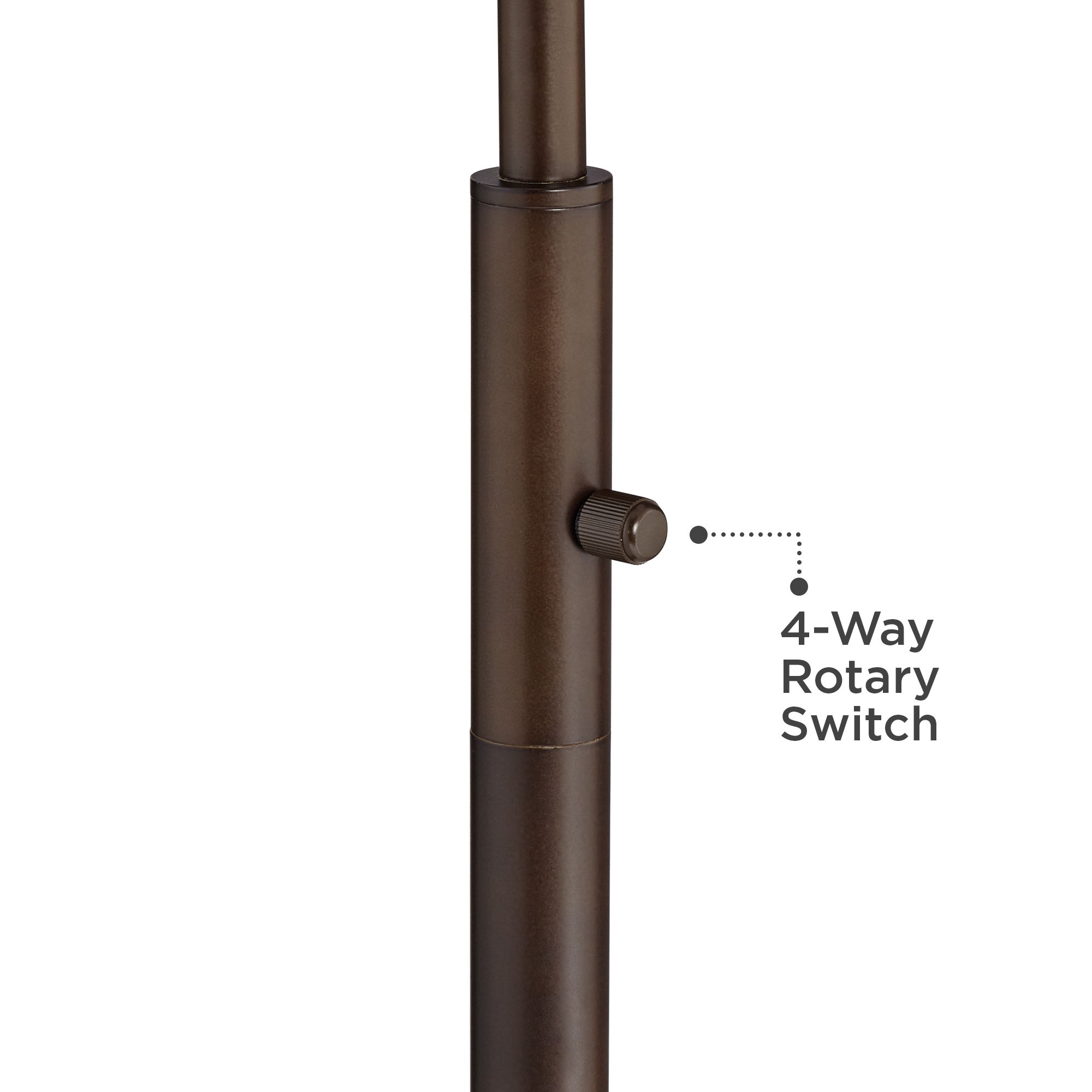 Image 4 Leaf Symmetry Bronze Downbridge Arc Floor Lamp more views