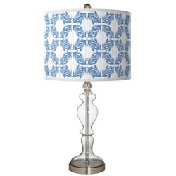 Leaf Symmetry Giclee Apothecary Clear Glass Table Lamp