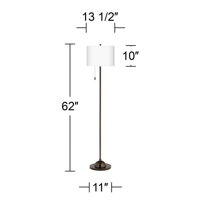 Image 5 Leaf Symmetry Giclee Glow Bronze Club Floor Lamp more views