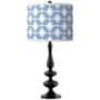 Leaf Symmetry Giclee Paley Black Table Lamp