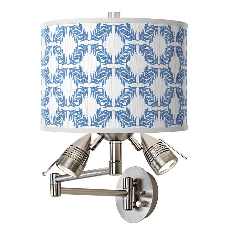 Image 1 Leaf Symmetry Giclee Plug-In Swing Arm Wall Lamp