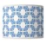 Leaf Symmetry Pattern Giclee Glow Blue Lamp Shade 13.5x13.5x10 (Spider)