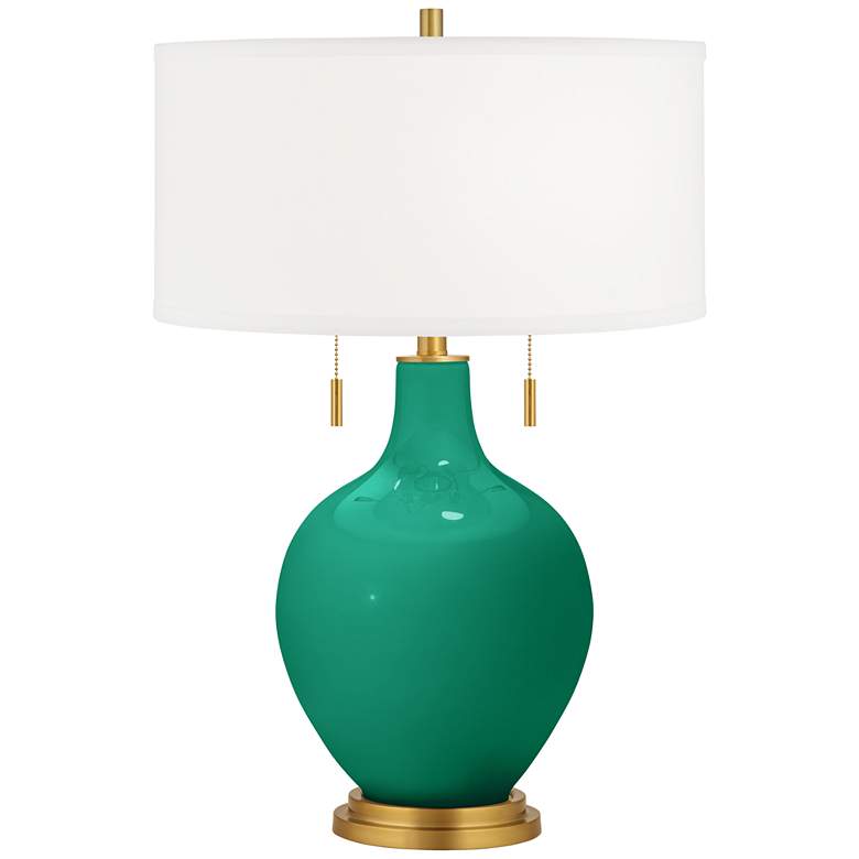 Image 1 Leaf Toby Brass Accents Table Lamp