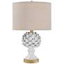 2_Leafy Artichoke Off-White Ceramic Accent Table Lamp