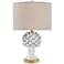 Leafy Artichoke Off-White Ceramic Accent Table Lamp