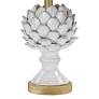 4_Leafy Artichoke Off-White Ceramic Accent Table Lamp more views