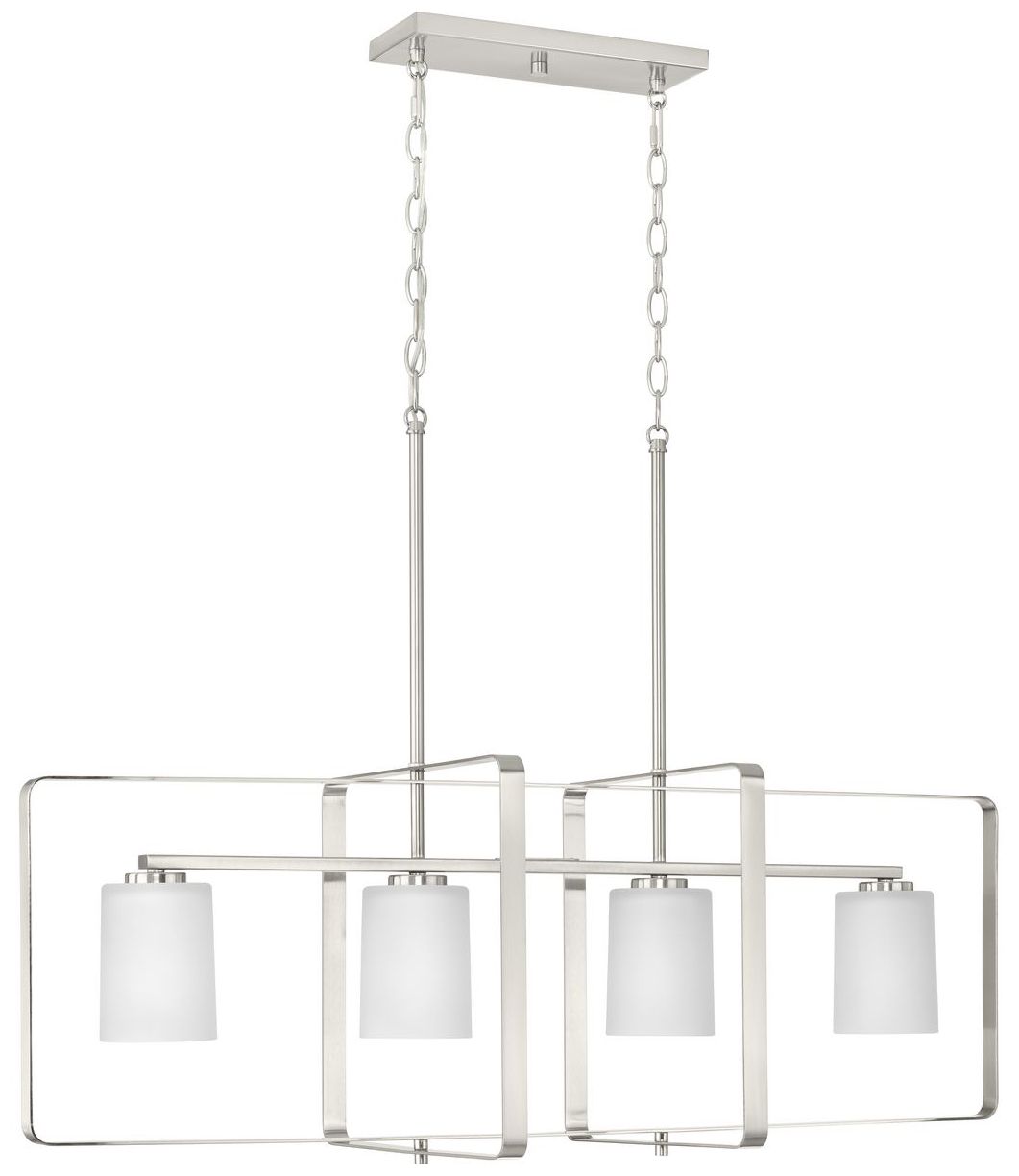 Image 2 League Collection Four-Light Etched Glass Chandelier Light more views