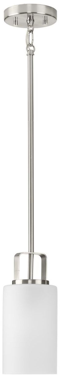 Image 3 League Collection One-Light Etched Glass Mini-Pendant Hanging Light more views