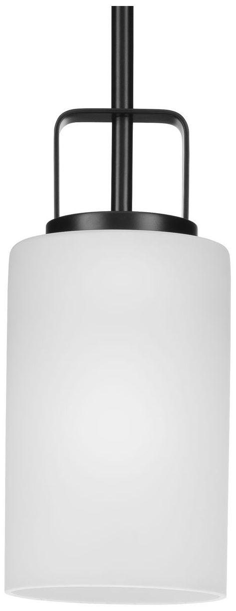 League Collection One-Light Etched Glass Mini-Pendant Hanging Light