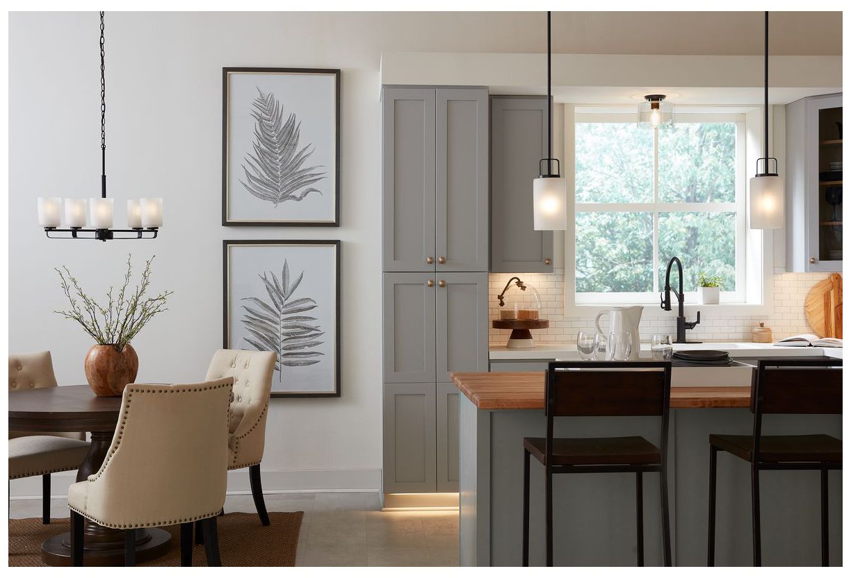 Image 2 League Collection One-Light Etched Glass Mini-Pendant Hanging Light more views