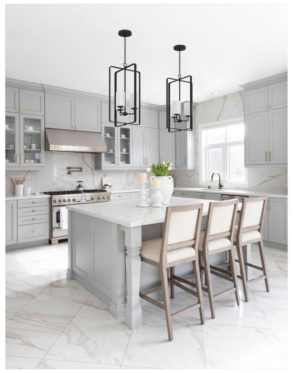 Image 2 League Collection Three-Light Etched Glass Foyer Chandelier Light more views