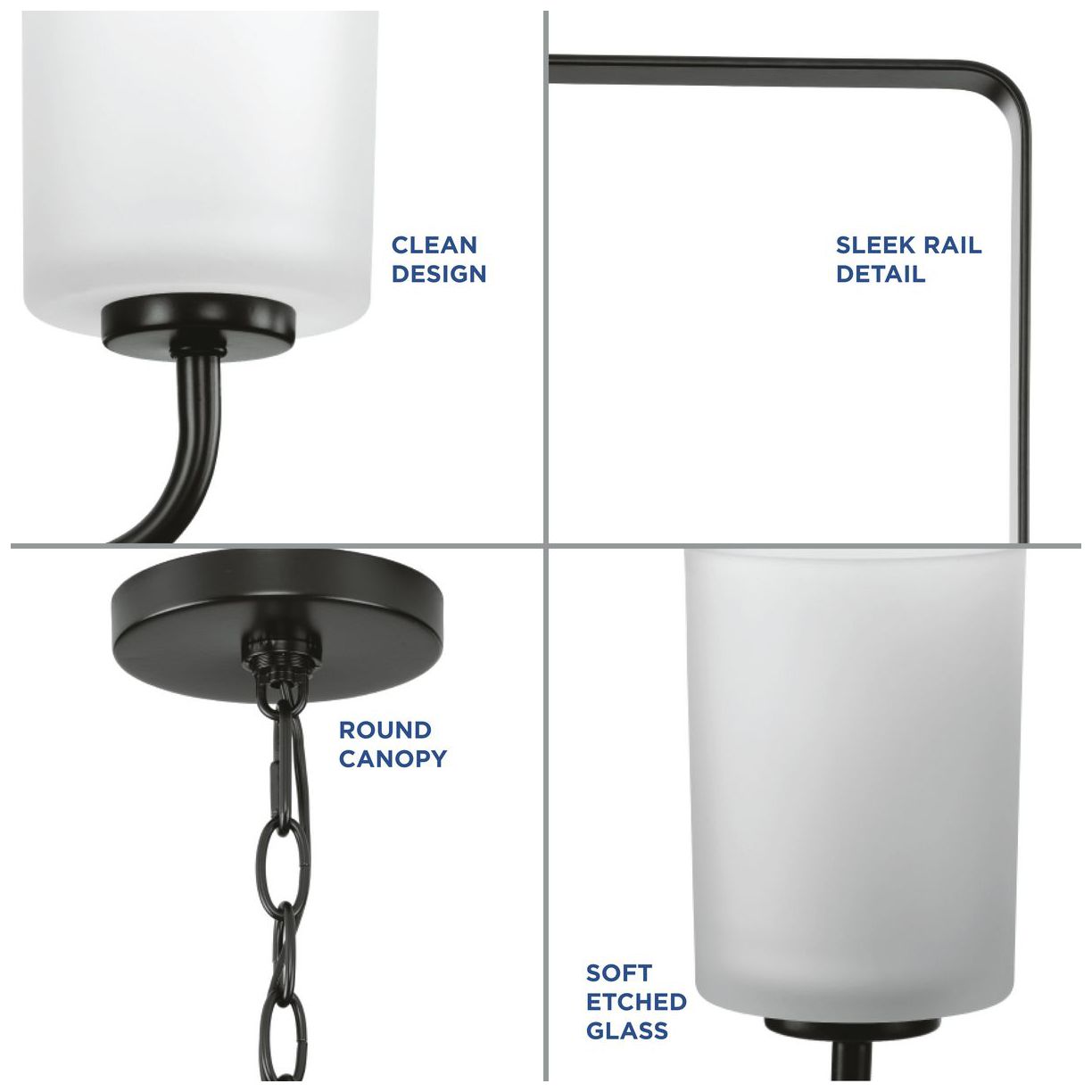 Image 5 League Collection Three-Light Etched Glass Foyer Chandelier Light more views