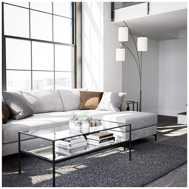 Image 3 Leah 83.5" High 3-Light Black Floor Lamp more views