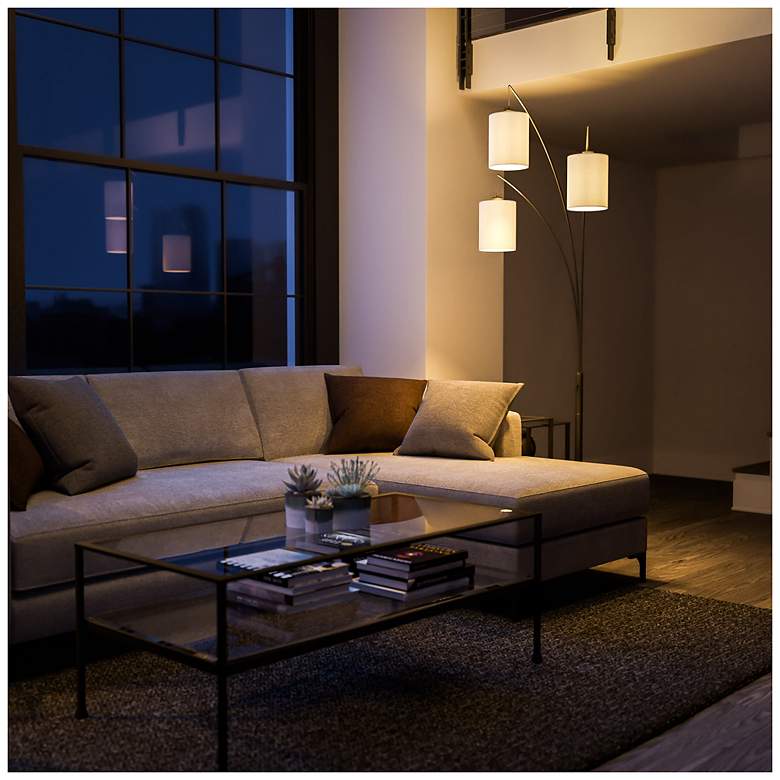 Image 4 Leah 83.5" High 3-Light Black Floor Lamp more views