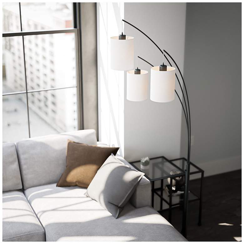 Image 5 Leah 83.5" High 3-Light Black Floor Lamp more views